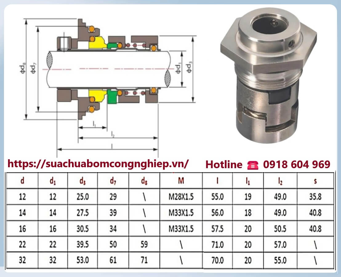 Phớt bơm trục đứng -7(1)